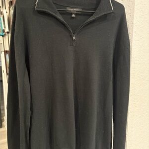 Banana Republic Men's Black Zip-Up Sweater